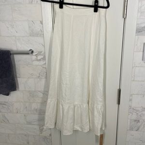 White reformation skirt